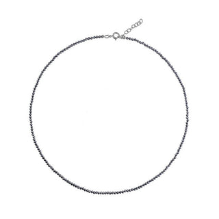 Again jewelry Κολιέ με χάντρες από αιματίτη AJKNA005