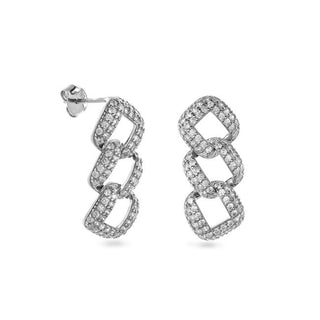Again jewelry Orecchini pendenti argento cubic zirconia AJNS0058 — Orecchini