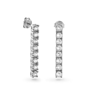 Again jewelry Orecchini pendenti argento con zirconi AJNS0001 — Orecchini