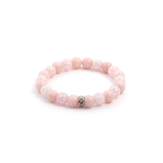 Agato Bead 手链，由翡翠和合成水晶制成 MINK04/17 