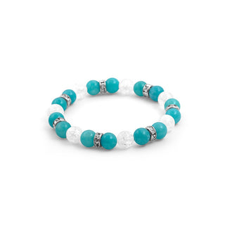 Agato MINK72/18 Calcite and Crystal Bead Bracelet