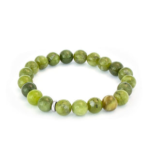 Agato Bracciale con perline di giadeite MINK133/17 — Bracciale