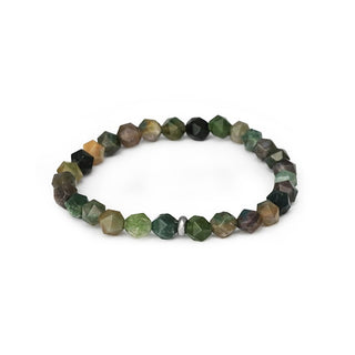 Agato Bracelet en perles d'agate MINK152/17