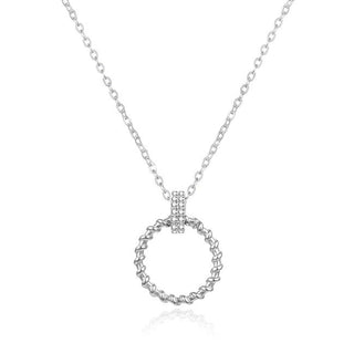 Agato Decent Silver Necklace AGS1504/47 (Chain, Pendant)