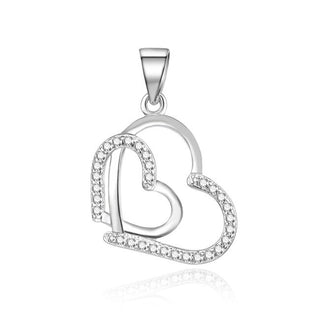 Agato Silver Pendant with Hearts AGH745