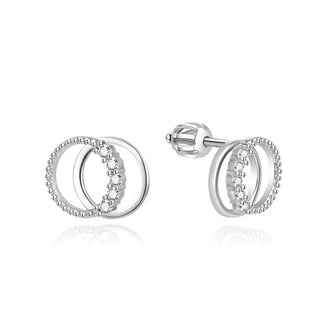 Agato Elegante sølv øreringe med zirconia AGUP3539S