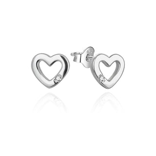 Agato Нежные серебряные серьги сердечки AGUP3461