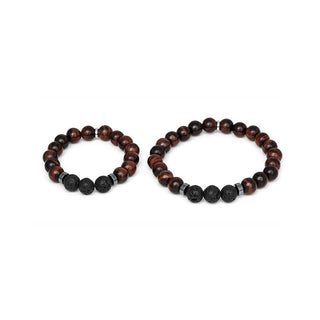 Agato Минеральный браслет для отца и сына MINK144/SET (оникс, апатит, гематит)