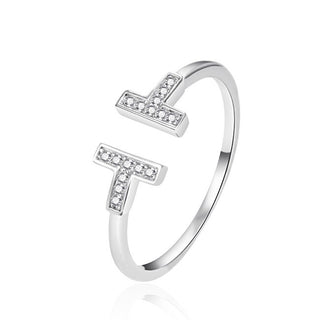 Agato Anello aperto alla moda in argento AGT-R13W42 circuito 62 mm — Anello