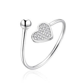 Agato Anello cuore aperto argento AGT-R36W circuito 57 mm — Anello