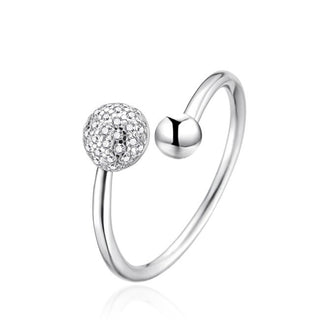 Agato Anello scintillante aperto AGT-R31W 62 mm — Anello