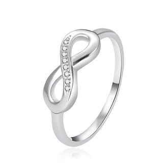 Agato Anel em prata com zircónias Infinity AGT-R43W - Circunferência: 58 mm 