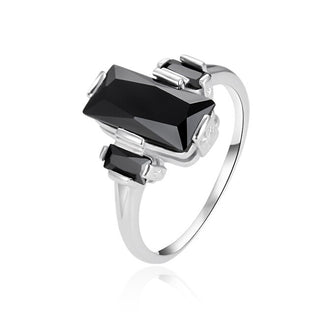 Agato Anello argento zirconi neri AGT-R24BK Circuito 58 mm — Anello