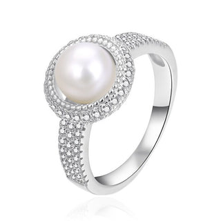 Agato Anello Dazzling argento perla AGT-R10W Circuito 56 mm — Anello
