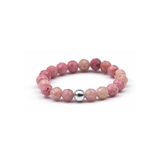 Agato Anello perline rodonite POL-R01 Circuito 49 mm — Anello