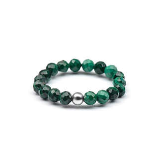 Agato Anello minerale malachite verde POL-R07 Circuito 53 mm — Anello