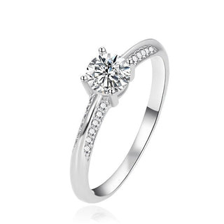 Agato Anello fidanzamento argento zirconi AGT-R14W Circuito 54 mm — Anello