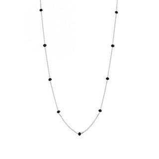 Alisia Collana argento cristalli neri Argento-Nero — Collana