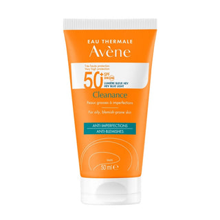 Avène واقي شمسي غير لامع للبشرة العادية والدهنية بعامل حماية من الشمس 50+ كلينانس 50 مل