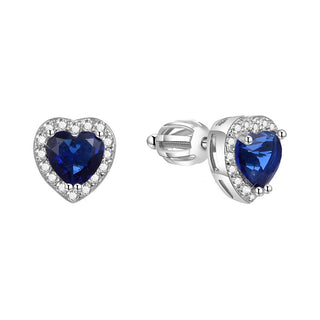 Beneto Boucles d'oreilles cœur pailleté AGUP1487S
