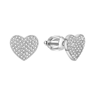Beneto Boucles d'oreilles cœur pailleté AGUP1491S