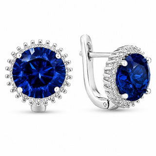 Beneto Boucles d'oreilles en argent avec paillettes AGU1203