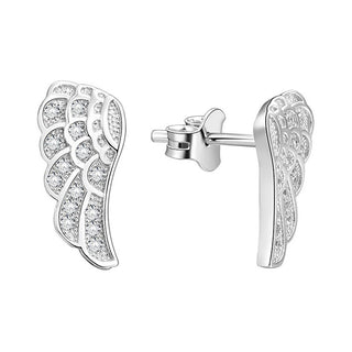 Beneto Ασημένια σκουλαρίκια Angel Wings AGUP1182