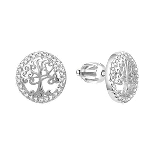 Beneto AGUP1529S Ασημένια σκουλαρίκια Tree of Life
