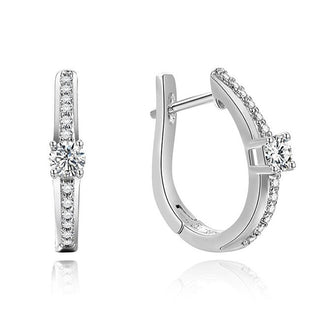 Beneto Boucles d'oreilles rondes en argent AGUC185