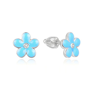Beneto Boucles d'oreilles fleur en argent AGUP1833S
