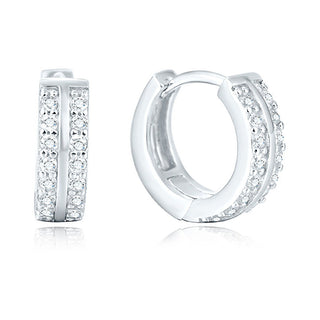 Beneto Boucles d'oreilles rondes en argent AGU1151