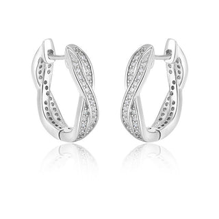 Beneto Boucles d'oreilles rondes en argent AGU1201