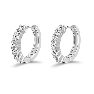 Beneto Boucles d'oreilles rondes en argent AGU1152