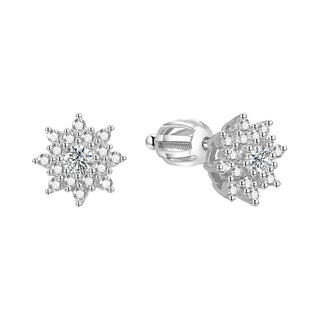 Beneto Boucles d'oreilles à paillettes argentées pour AGUP1442S