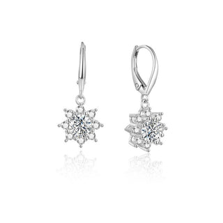 Beneto Boucles d'oreilles à paillettes argentées AGUC1842