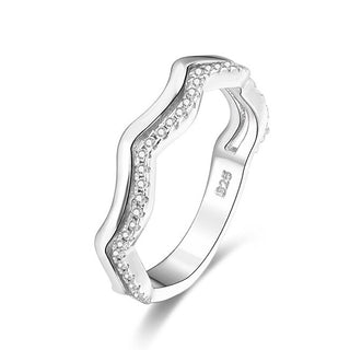 Beneto Sølvring med zirconia AGG328 - Kredsløb: 54 mm
