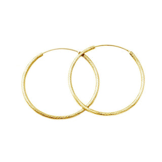 Beneto Boucles d'oreilles de luxe plaquées or en argent AGUC1240 /N-GOLD - Diamètre : 4,5 cm
