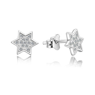 Beneto Boucles d'oreilles étoile en argent AGUP2241