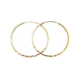 Beneto Cercei rotunzi, placați cu aur, din argint AGUC2439 / SCS-GOLD - Diametru: 3 cm