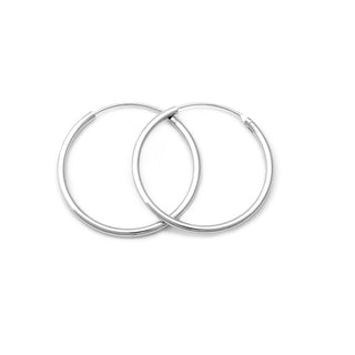 Beneto Cercei rotunzi eleganti din argint AGUC351 / N - Diametru: 4 cm
