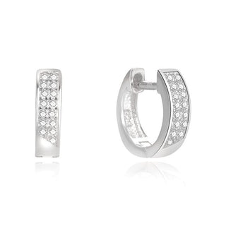 Beneto Boucles d'oreilles intemporelles en argent AGUC2609
