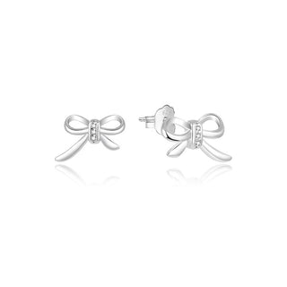Beneto Boucles d'oreilles fascinantes en argent avec nœud AGUP809L