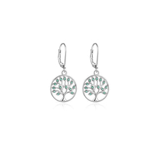 Beneto Orecchini argento con zirconi Tree of Life AGUC917L — Orecchini