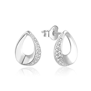Beneto Boucles d'oreilles intemporelles en argent AGUP1788L