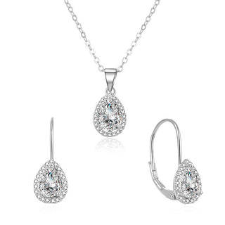 Beneto Set argint cu zirconiu AGSET194R (colier, cercei)