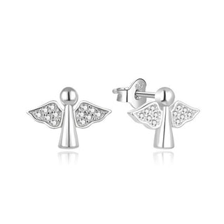 Beneto Λεπτά ασημένια σκουλαρίκια Angels AGUP2411L