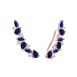 Beneto Длинные серьги Sparkling Beach с синими цирконами AGUP3299DB-ROSE