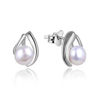 Beneto Boucles d'oreilles de plage en argent avec véritables perles TAGUP1665P
