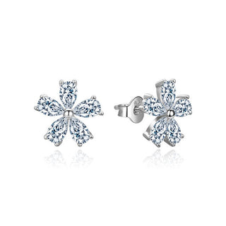 Beneto Delikat Silver Örhängen Blommor AGUP3297