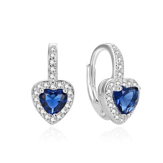 Beneto Boucles d'oreilles romantiques en forme de cœur AGUC1755